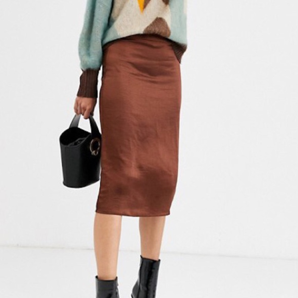 NWOT Midi Slip Skirt